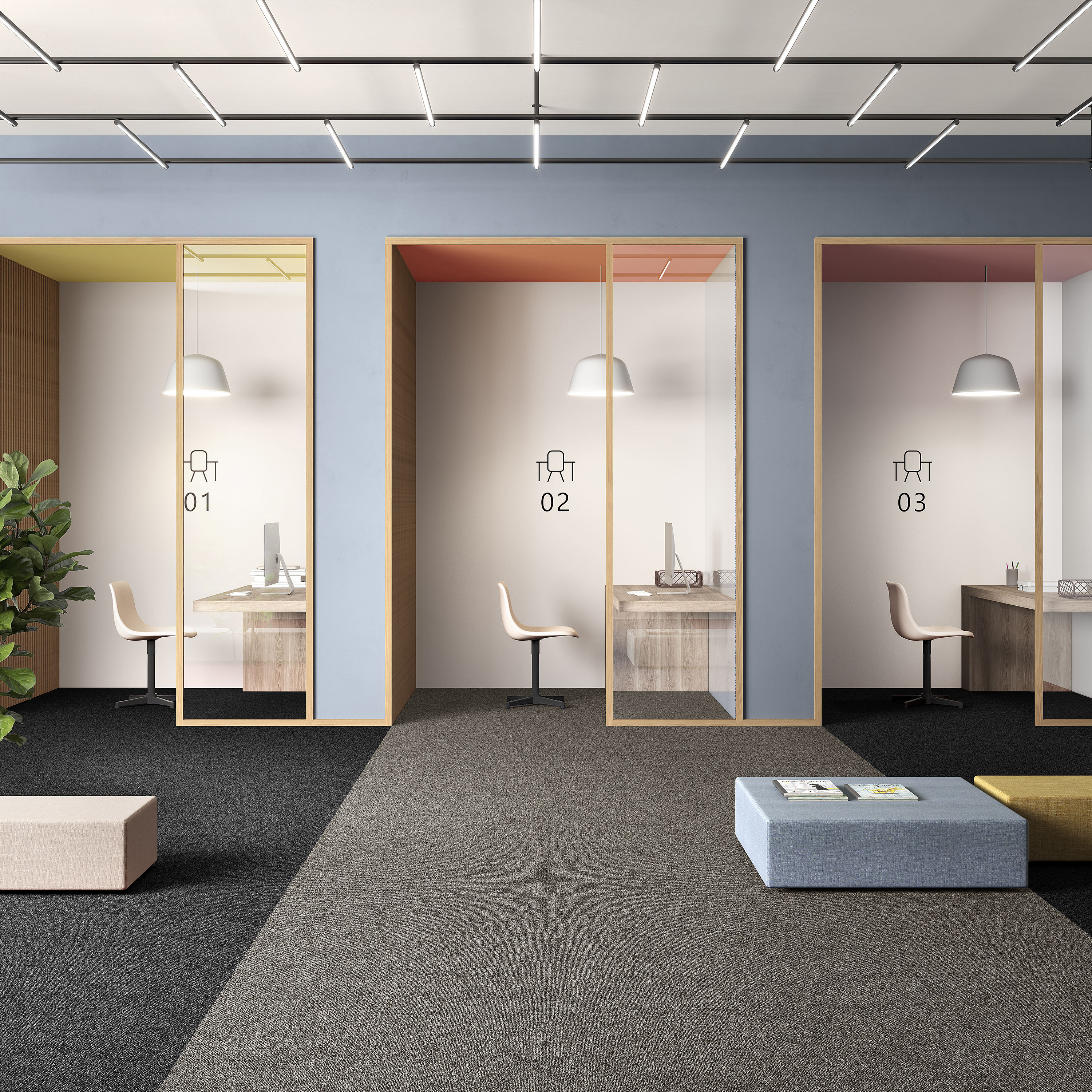 Ковровая плитка Medusa Tile 40 (500*500*5 мм) — купить в Пензе