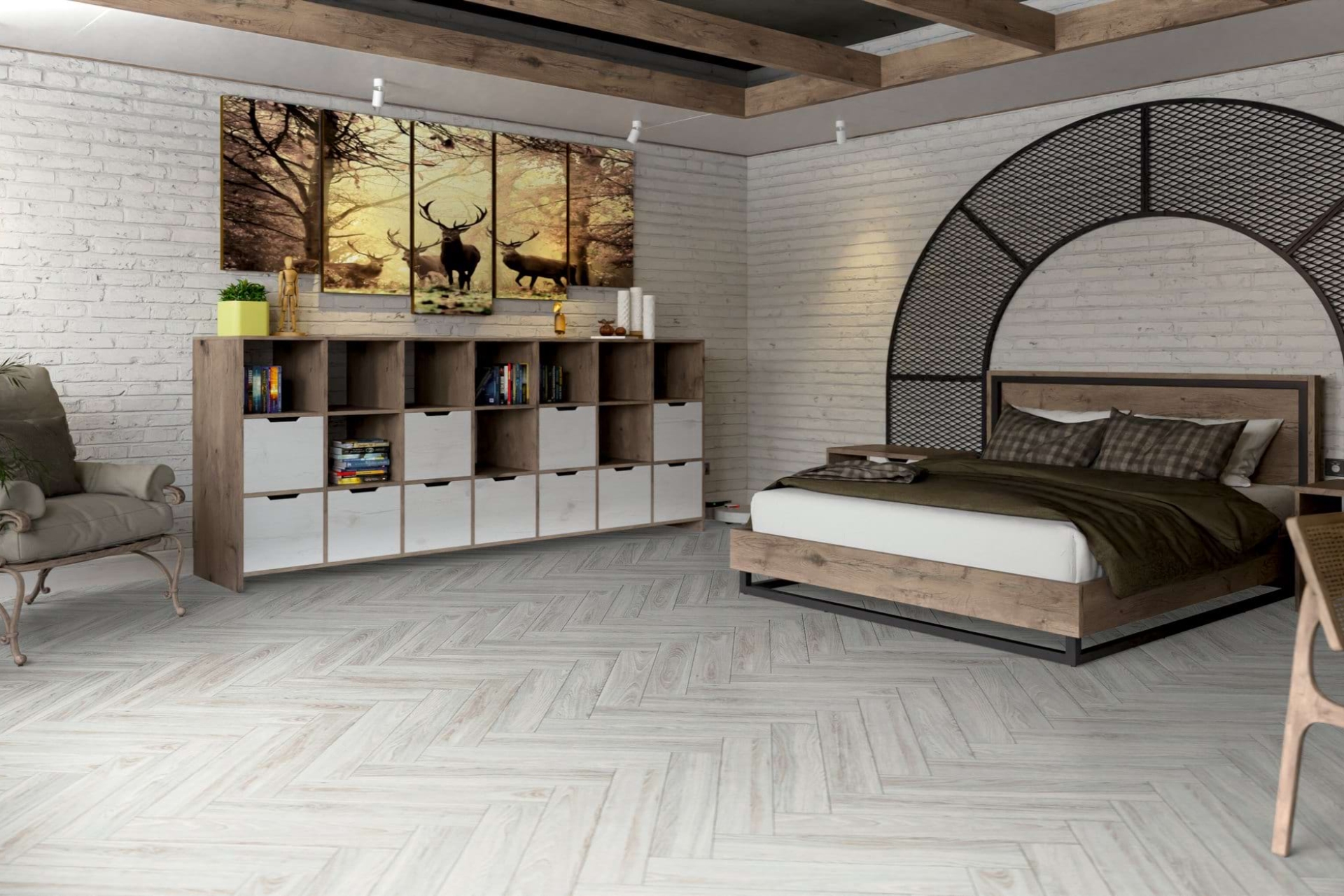 Инженерный паркет «Damy Floor» Ванильный (укладка елочкой) — купить в Пензе