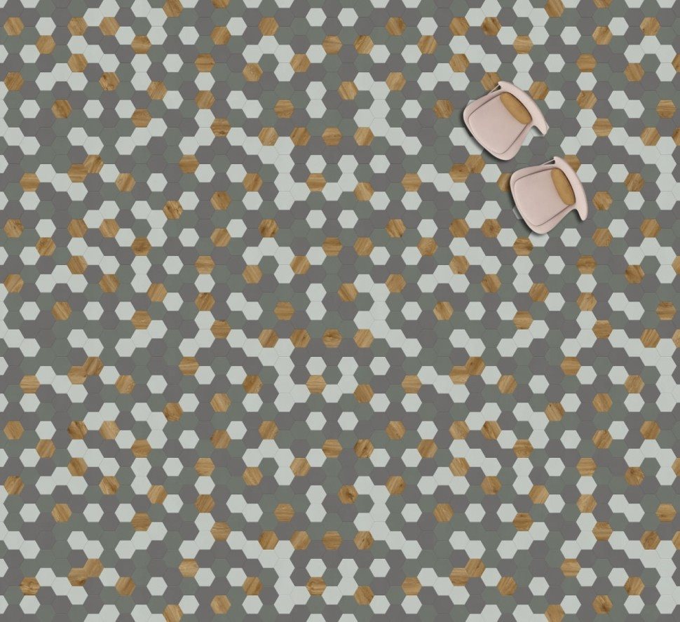 Виниловая плитка "Moduleo" Moods Hexagon 349 (226,32*196*2,5 мм) — купить в Пензе