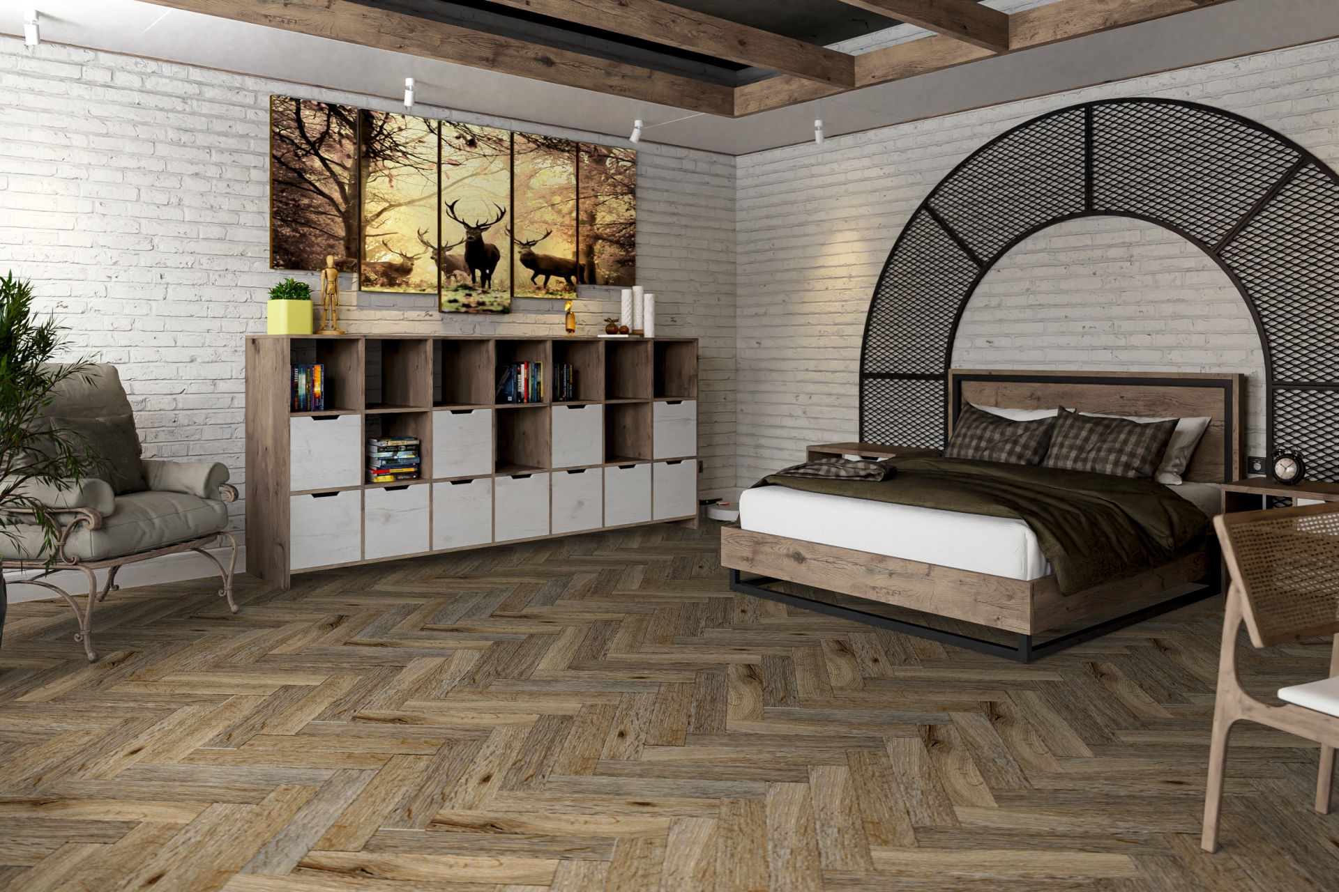 Усовершенствованная кварц-виниловая плитка «Damy Floor» Ковентри (590*118*2,5 мм) — купить в Пензе