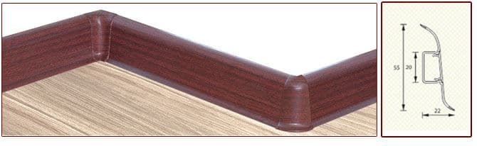 Плинтус "Идеал" пластиковый Комфорт Пробка (2500*22*55 мм) — купить в Пензе