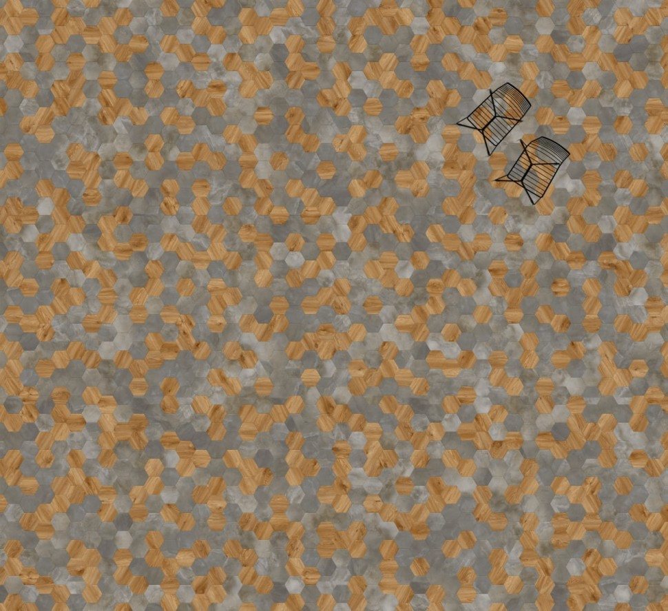 Виниловая плитка "Moduleo" Moods Hexagon 323 (226,32*196*2,5 мм) — купить в Пензе