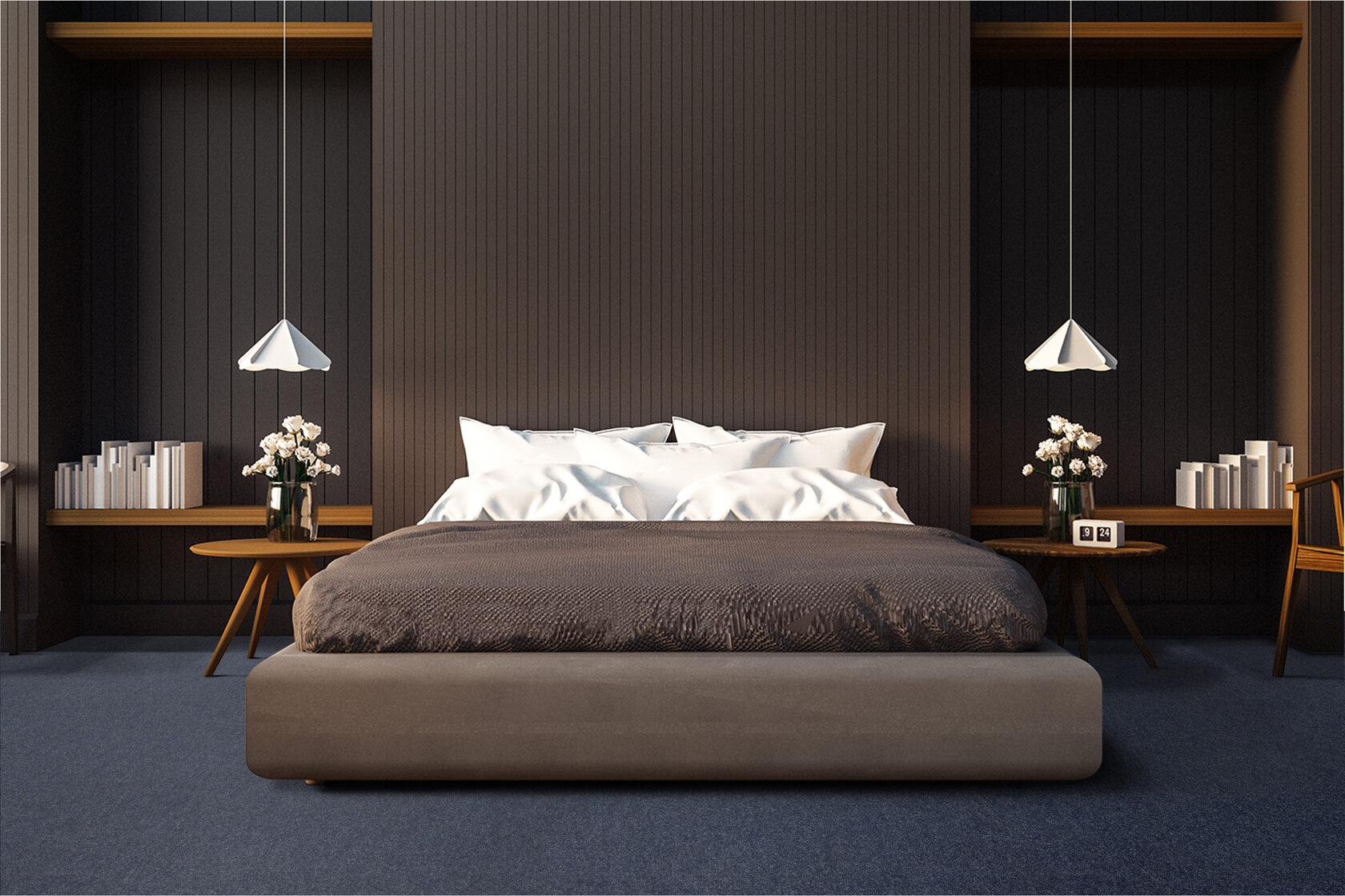 Ковровое покрытие "Bonkeel" Color Rib Blue Bottle 78 (ширина 1м/3м/4м) — купить в Пензе